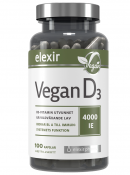 Elexir D3-vitamin vegan 4000 IE 100 kapslar