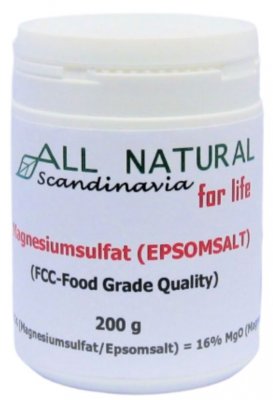 All Natural Scandinavia Magnesiumsulfat-Epsomsalt 200 g