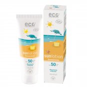 Eco Cosmetics Sollotion Neutral SPF 50 Sheasmör & Nattljus 125ml eko