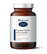 BioCare Vegansk Betain HCL & Pepsin 90 kapslar