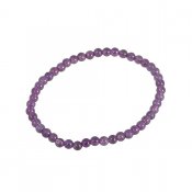 Andekvarts Armband Ametist rund 4mm