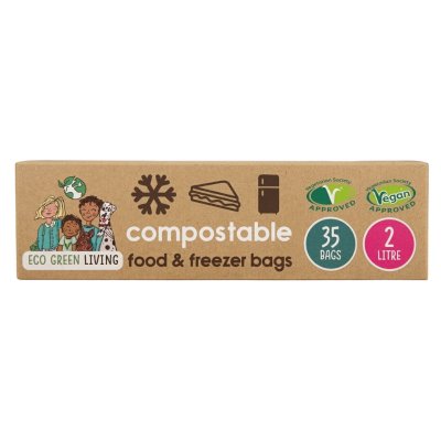 Eco Green Living Komposterbara fryspåsar 35 stycken 2l