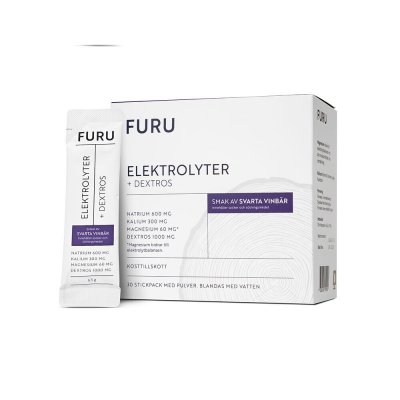 FURU Elektrolyter + Dextros Svarta Vinbär 30 stickpacks