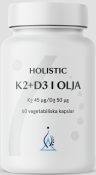 Holistic K2 + D3 i olja 60 kapslar