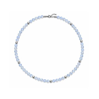 Meleva Halsband Blå Opal 6mm
