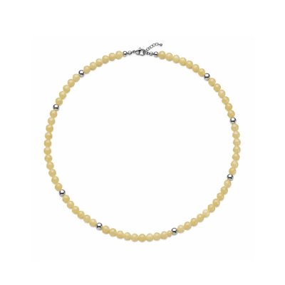 Meleva Halsband Gul Jade 6mm