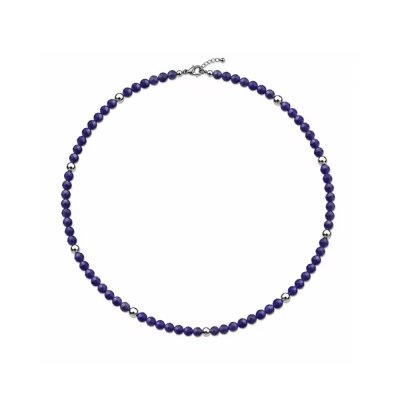 Meleva Halsband Lila Kalcedon 6mm