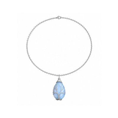Meleva Halsband Livets Träd Blå Opal