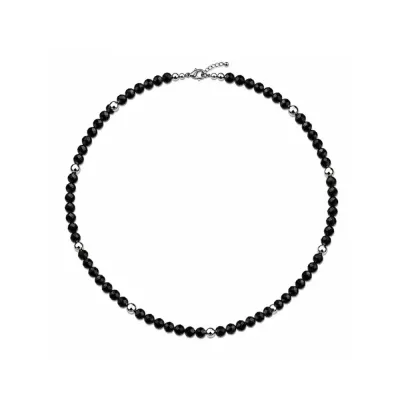 Meleva Halsband Svart Onyx 6mm