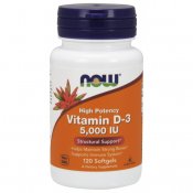 NOW Foods Vitamin D-3 5000IU 120 kapslar