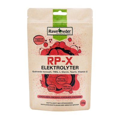 Rawpowder RP-X Elektrolyter Jordgubbslemonad 250g
