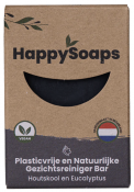 HappySoaps Ansiktsrengöringsbar - Träkol & Eukalyptus 70 g