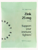 Great Earth Zink 25 mg refill 60 tabletter