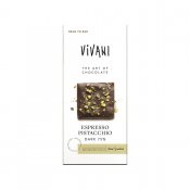 Vivani Mörk Choklad Espresso Pistage 75% 80g