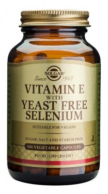 Solgar Vitamin E + selenium 100 kapslar