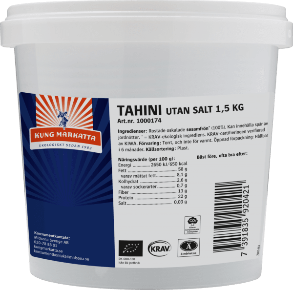 Kung Markatta Tahini Utan Salt Eko 1,5kg