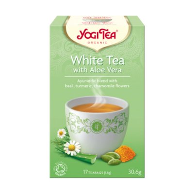 YogiTea White Tea Aloe Vera Eko 17 tepåsar