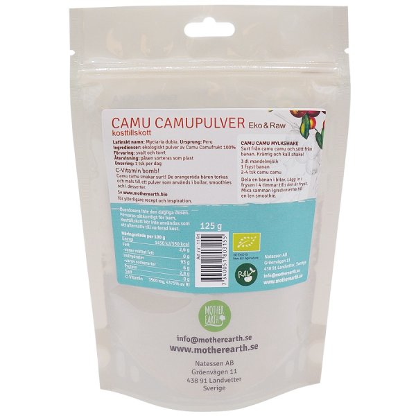 Mother Earth Camu Camu RAW & EKO 125g