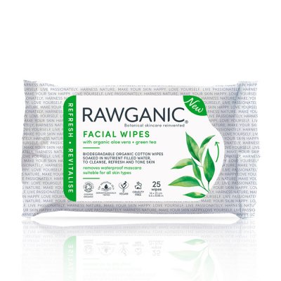 Rawganic Refreshing Facial Wipes 25 wipes Eko