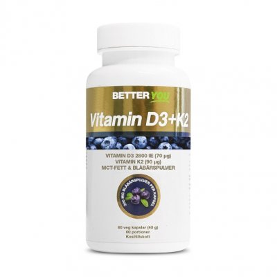 Better You Vitamin D3+K2 60 kapslar