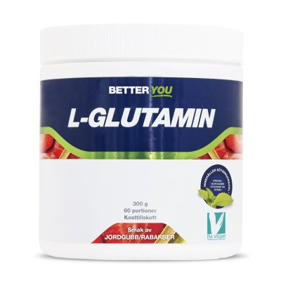 Better You L-Glutamin Rabarber/Jordgubb 300g