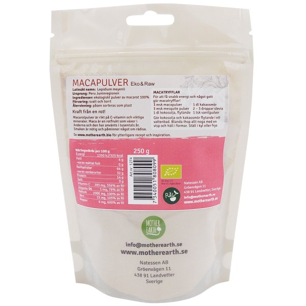 Mother Earth Macapulver RAW & EKO 250g
