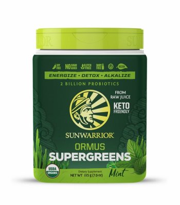 Sunwarrior Ormus Super Greens Organic Mint 225 g
