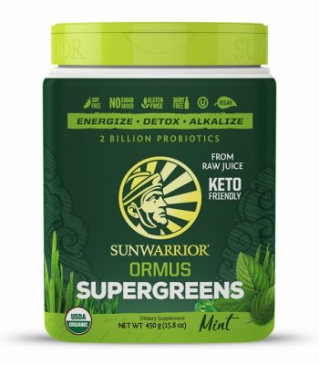 Sunwarrior Ormus Super Greens Organic Mint 450 g