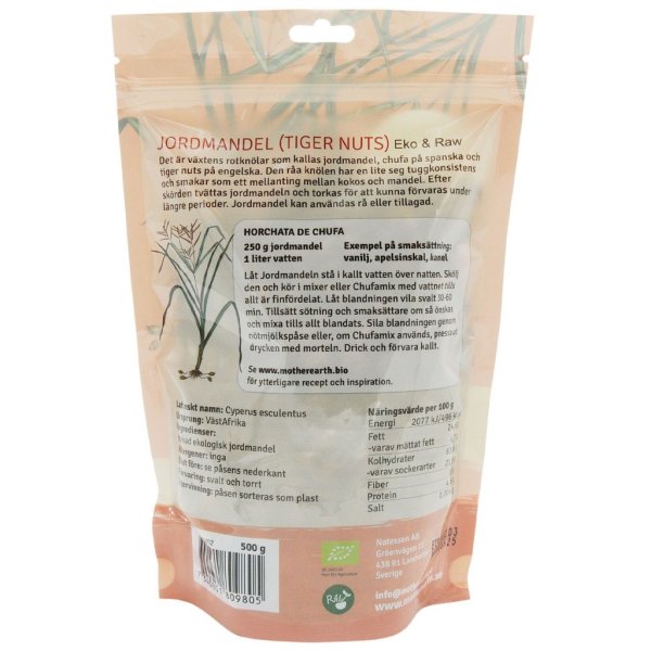 Mother Earth Jordmandel Raw Eko 500g