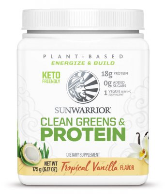 Sunwarrior Clean Greens & Protein Vanilj 175 g