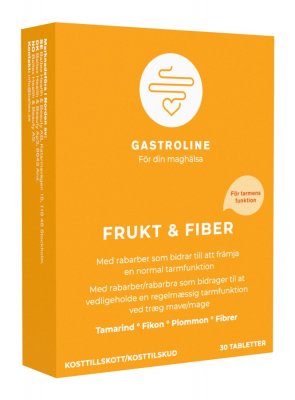 Gastroline Frukt & Fibrer 30 tabletter