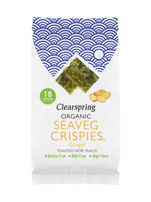 Clearspring Alg Crispies Ginger Eko 4g