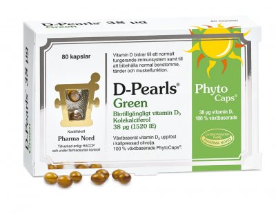 Pharma Nord D-Pearls Green 38 µg 80 kapslar