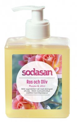 Sodasan Flytande Tvål Ros & Oliv 300 ml EKO