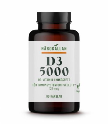 Närokällan (Bättre Hälsa) D3-5000 Vegan 90 kapslar