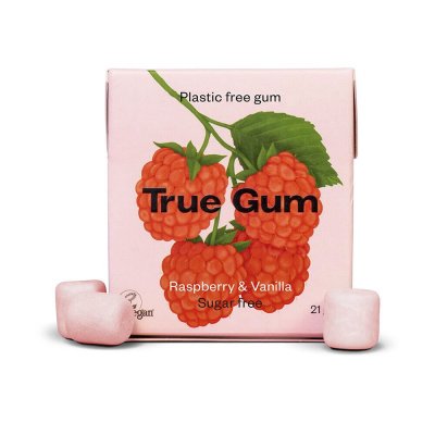 True Gum Tuggummi Hallon & Vanilj 21 g