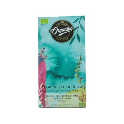 Chocolate Organico Choklad Flingsalt Ibiz, mörk 70% 70g