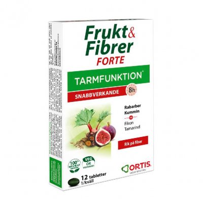 Ortis Frukt & Fibrer Forte 12 tabletter