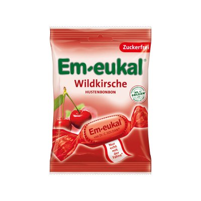 Em-eukal Vildkörsbär Halstabletter 75g sockerfri