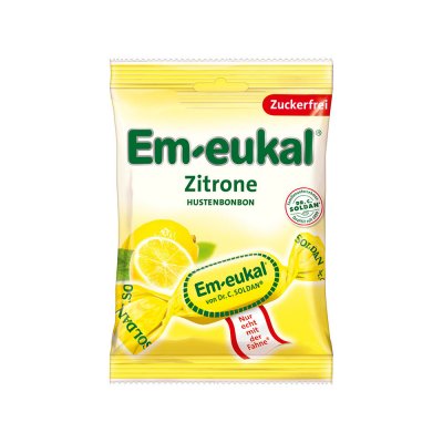 Em-eukal Citron Halstabletter 75g sockerfri