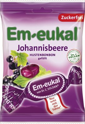 Em-eukal Svartvinbär Fyllda Halstabletter 75g sockerfri