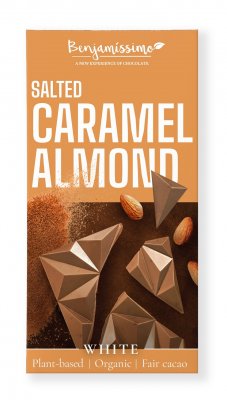 Benjamissimo Choklad Vit Salt Karamell & Mandel 60 g