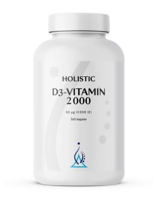 Holistic D3-vitamin 2000IE 50µg 360 Kapslar
