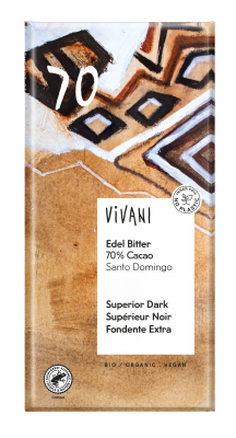 Vivani Mörk Choklad Santo Domingo 70% Eko 100g