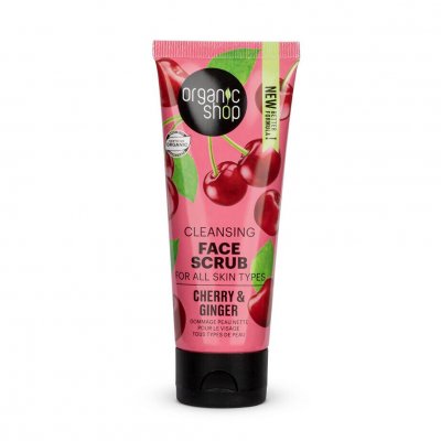 Organic Shop Cleansing Face Scrub Ginger Cherry 75ml