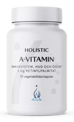 Holistic A-vitamin 3 mg retinylpalmitat 90 kapslar