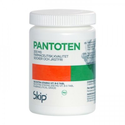 Skip Pantoten 200 mg 100 tabletter