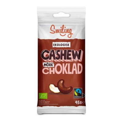 Smiling Cashew Mörk Choklad Eko 45g