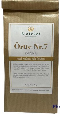 Svenska Bioteket Ört & Hälsote nr 7 Kvinna 70 g