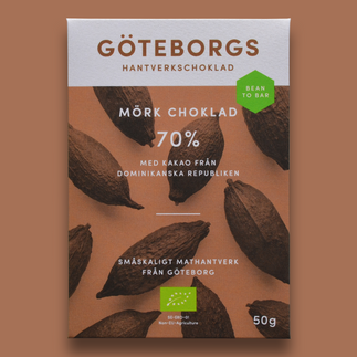 Göteborgs Hantverkschoklad Mörk 70% EKO 50 g